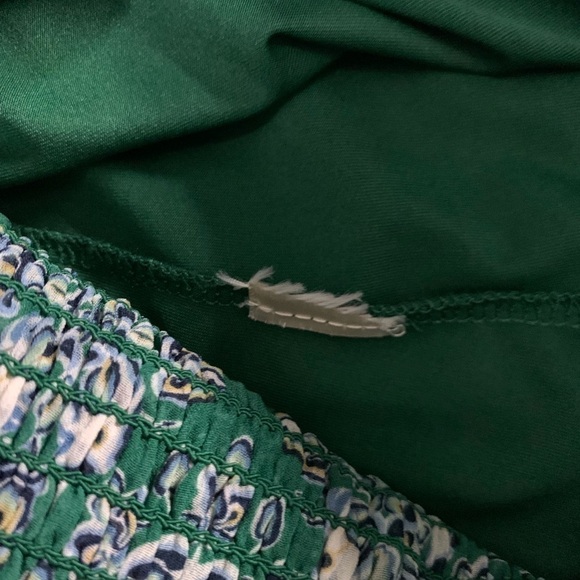 Max Studio Boho Batwing Floral Top Women Small Green - Picture 7 of 8